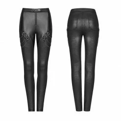 Punk Rave Store PUNK Women PU Leather Leggings Crack Velvet Tight Pants With Detachable Metal Chain 11 Punk Rave Store PUNK Women PU Leather Leggings Crack Velvet Tight Pants With Detachable Metal Chain
