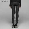 Punk Rave Store PUNK Women PU Leather Leggings Crack Velvet Tight Pants With Detachable Metal Chain 1 Punk Rave Store PUNK Women PU Leather Leggings Crack Velvet Tight Pants With Detachable Metal Chain