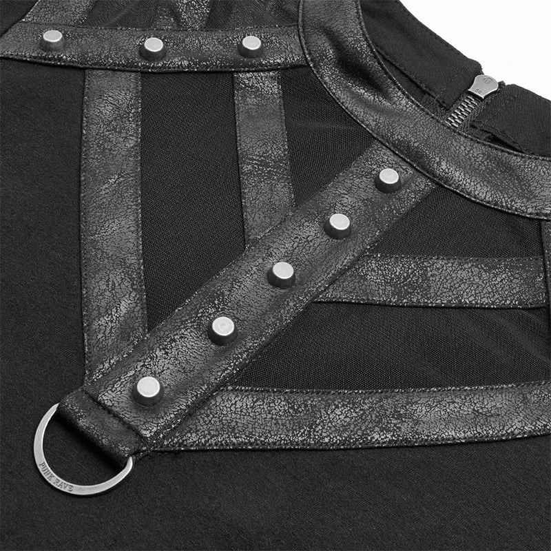 Punk Rave Store Steampunk Hollow-out Collar T-shirt With Flared Slit Sleeve 7 Punk Rave Store Steampunk Hollow-out Collar T-shirt With Flared Slit Sleeve