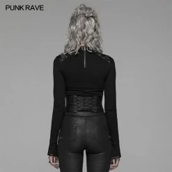 Punk Rave Store Punk Handsome Zipper Decoration Corset With Lace-up Back 10 Punk Rave Store Punk Handsome Zipper Decoration Corset With Lace-up Back