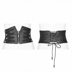 Punk Rave Store Punk Handsome Zipper Decoration Corset With Lace-up Back 11 Punk Rave Store Punk Handsome Zipper Decoration Corset With Lace-up Back