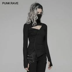 Punk Rave Store Punk Dark Turtleneck T-shirt