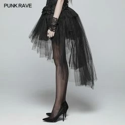 Punk Rave Store Gothic Basic Bustle High-low Tulle Skirt