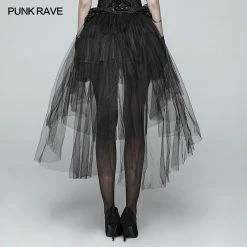 Punk Rave Store Gothic Basic Bustle High-low Tulle Skirt
