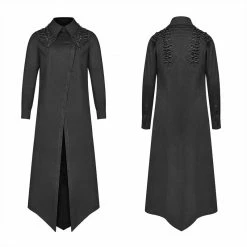 Punk Rave Store Dark Punk Micro-elastic Twill Long Shirt