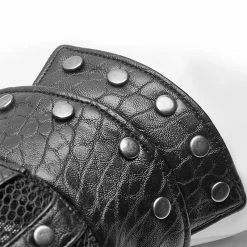 Punk Rave Store Chinese Style Texture Leather Plate Gloves