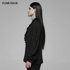 Punk Rave Store Gothic Low-cut V-neck Loose Shirt For Men