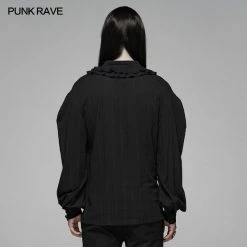 Punk Rave Store Gothic Low-cut V-neck Loose Shirt For Men