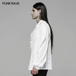 Punk Rave Store Gothic Low-cut V-neck Loose Shirt For Men