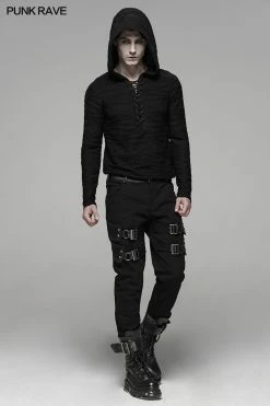 Punk Rave Store Punk Sweater & Hoodies Dark Irregular Hoodie 13 Punk Rave Store Punk Sweater & Hoodies Dark Irregular Hoodie