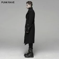 Punk Rave Store Punk Worsted Long Coat