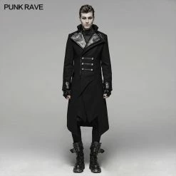 Punk Rave Store Punk Worsted Long Coat