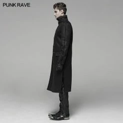 Punk Rave Store Military Style Medium Length Coat