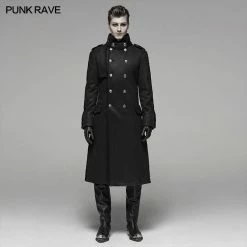 Punk Rave Store Military Style Medium Length Coat