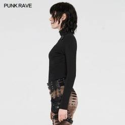 Punkravestore Punk Knit Long-sleeved T-shirt