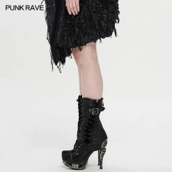 Punkravestore Women Vintage Gothic Shoe Cover