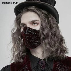 Punkravestore Gothic Victorian Exquisite Gothic Embroidered Mask
