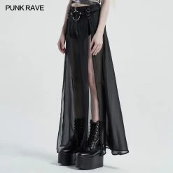 Punkravestore Punk Fake Two-pieces Half Skirt