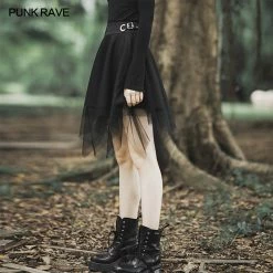 Punkravestore Daily Dark Mesh Skirt