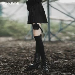 Punkravestore One Piece Academic Style Pleated Skirt With Bag