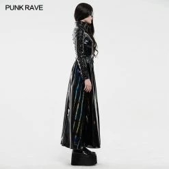 Punkravestore Cyber Rococo Laser Long Coat