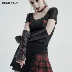 Punkravestore Women Gothic Flame Sleeves