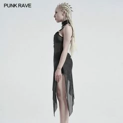 Punkravestore Punk Daily Perspective Silver Mesh Camisole