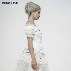 Punk Rave Store Lolita Broken-winged Black Angel Short Sleeve Shirt