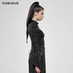 Punk Rave Store Steampunk Wild Assassin Trumpet Sleeve T-Shirt