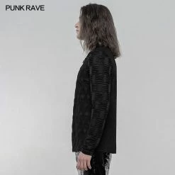 Punkravestore Dark Texture Long Sleeve T-shirt