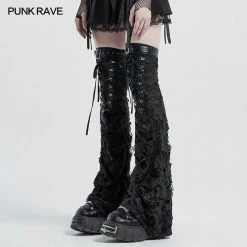 Punkravestore Women Punk Decadent Shabby Leg Sleeve