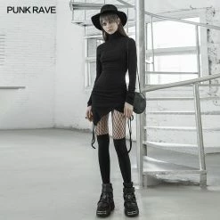 Punkravestore Fitted Asymmetrical Wrap Dress