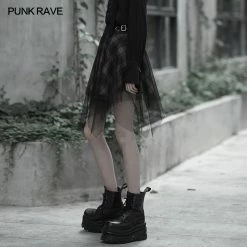 Punkravestore Daily Dark Mesh Skirt