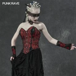 Punkravestore Goth Daily Lace Gloves Women