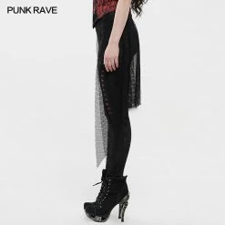 Punkravestore Goth Black Flame Leggings Gothic