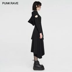 Punkravestore Punk Knitted Asymmetrical Dresses