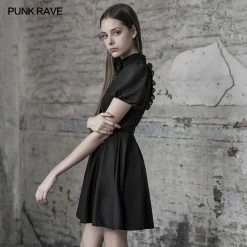 Punkravestore Back Love Hollow Dress Women