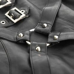 Punk Rave Store New Fashion Lady Bandage High Waisted Leather Punk Skirt