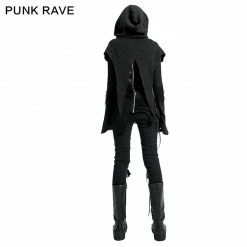 Punk Rave Store Fashion Ladies Knitted Black Wool Hood Accessories
