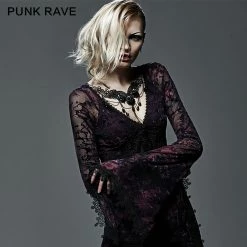 Punk Rave Store Flower Embroidery Egyptian Fancy Beads Necklace Gothic Accessories