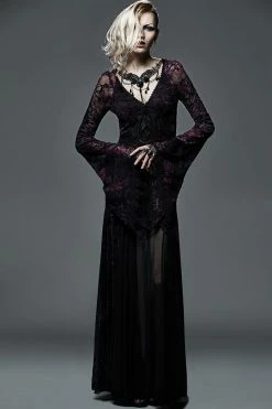 Punk Rave Store Flower Embroidery Egyptian Fancy Beads Necklace Gothic Accessories