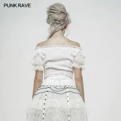 Punk Rave Store Lolita Broken-winged Black Angel Short Sleeve Shirt