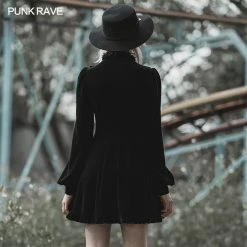 Punkravestore College Lace Patchwork Dress Women