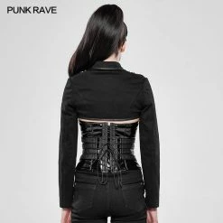 Punk Rave Store Military Ultra Short Long Sleeve Coat Gothic