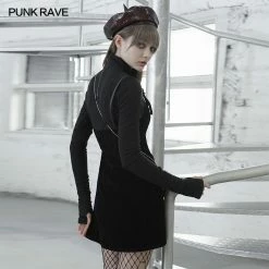 Punkravestore Women Punk Straps Small A Shape Dress