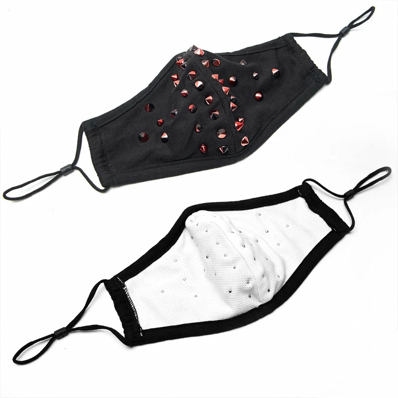 Punkravestore Dazzle Rivet Mask Cyber Goth 10 Punkravestore Dazzle Rivet Mask Cyber Goth