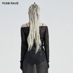 Punkravestore PUNK Horizontal Neck T-shirt 14 Punkravestore PUNK Horizontal Neck T-shirt