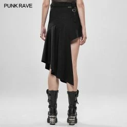 Punk Rave Store Punk Rock Irregular Skirt - Fabric