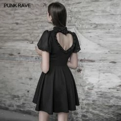 Punkravestore Back Love Hollow Dress Women