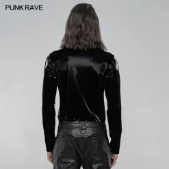 Punkravestore Gothic Imitation Shark Skin Long Sleeve T-shirt